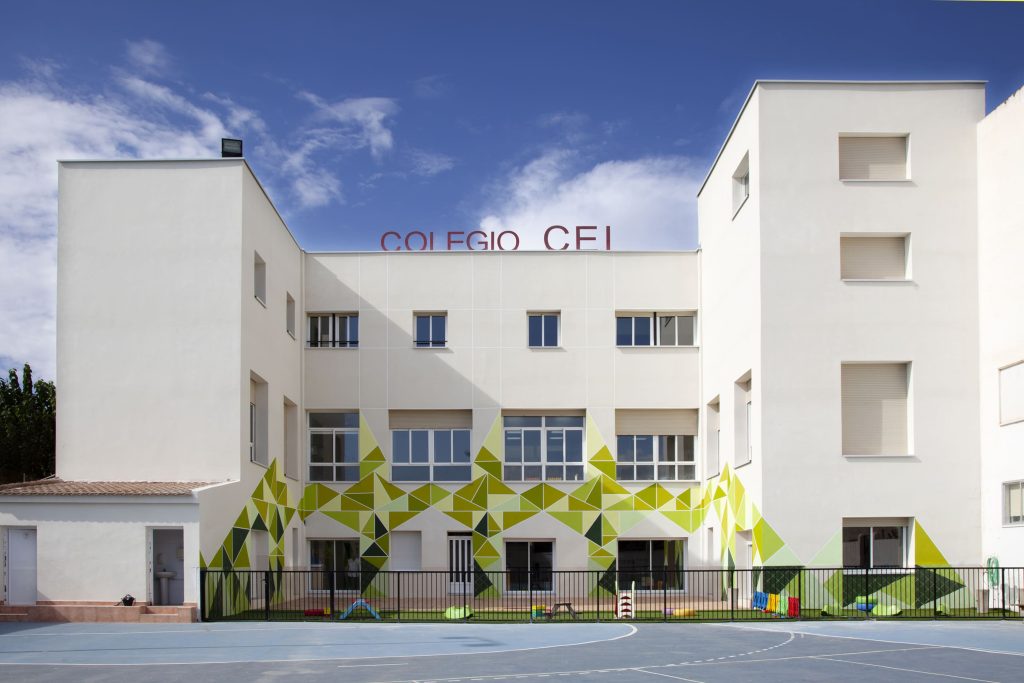 diseño fachada colegio